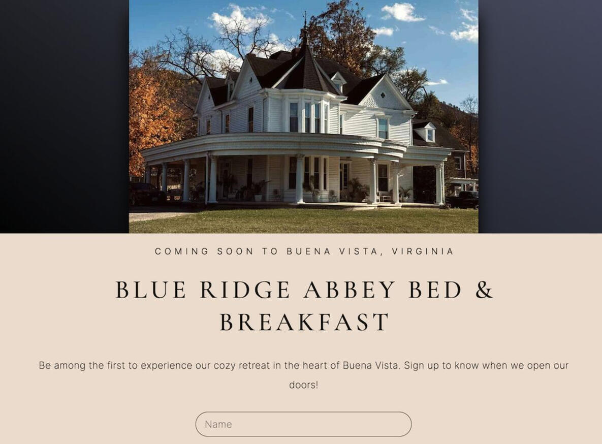 Portfolio landing page of a customer website built in Orem Utah.